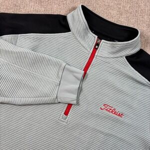 FootJoy x Titleist Gray Red Performance Quarter Zip Men's Size XL EUC